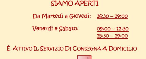 Siamo aperti anche in zona rossa